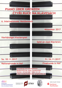 Plakat des letzten Wettbewerbs "Piano über Grenzen".